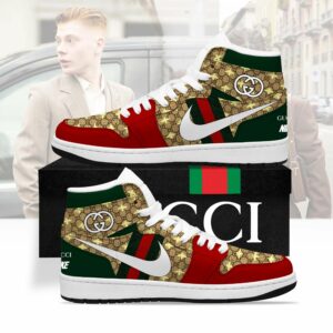 Gucci Golden Bees High Air Jordan Luxury Shoes Fashion Brand Sneakers