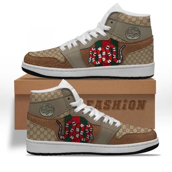 Gucci Snake High Air Jordan Luxury Sneakers Fashion Brand Shoes