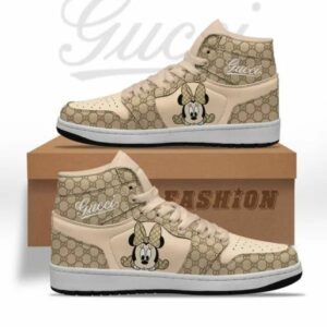 Gucci x Mickey High Air Jordan Fashion Brand Sneakers Luxury Shoes