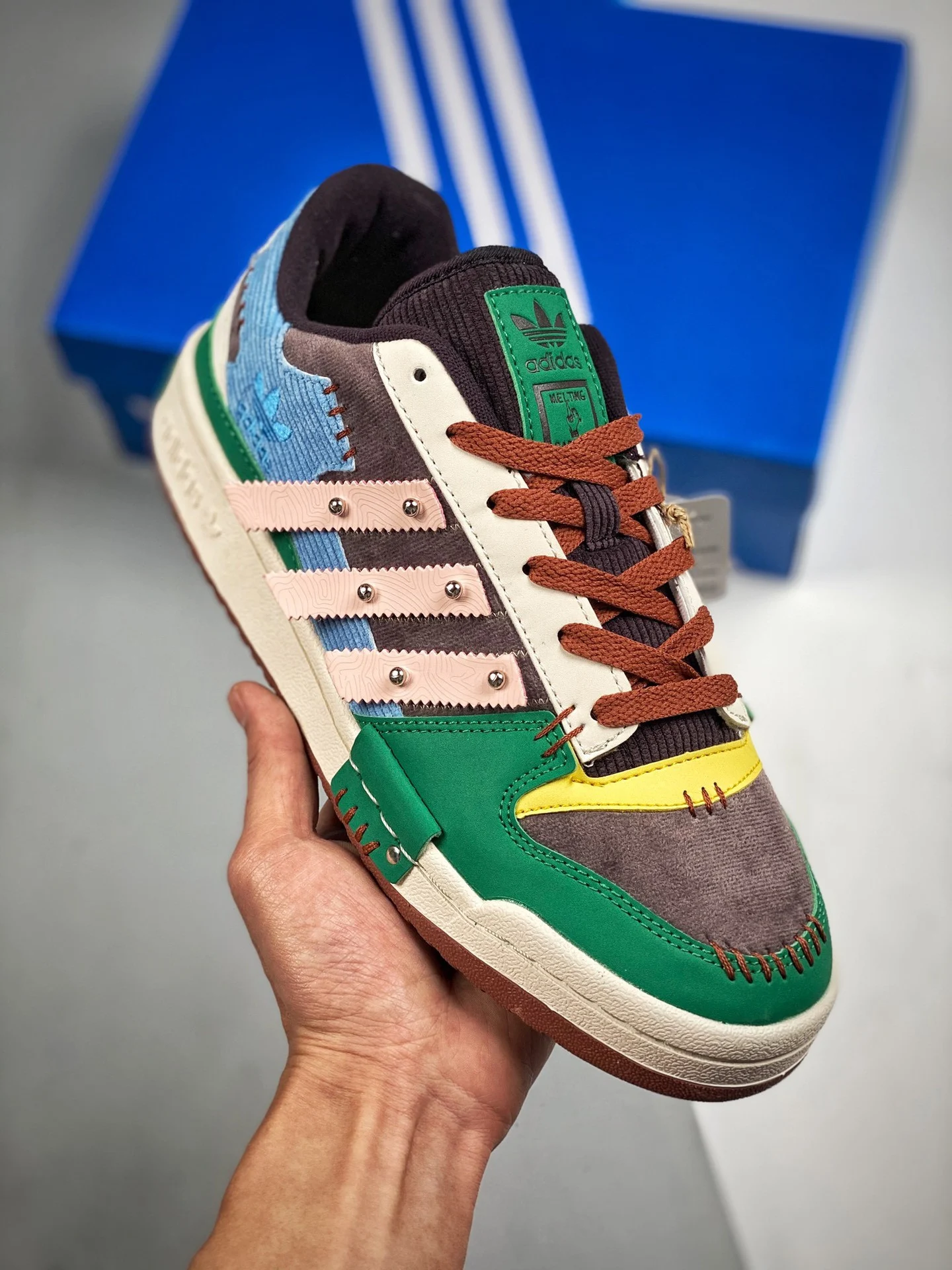 Melting Sadness x Adidas Forum Low Blue Green-Brown For Sale