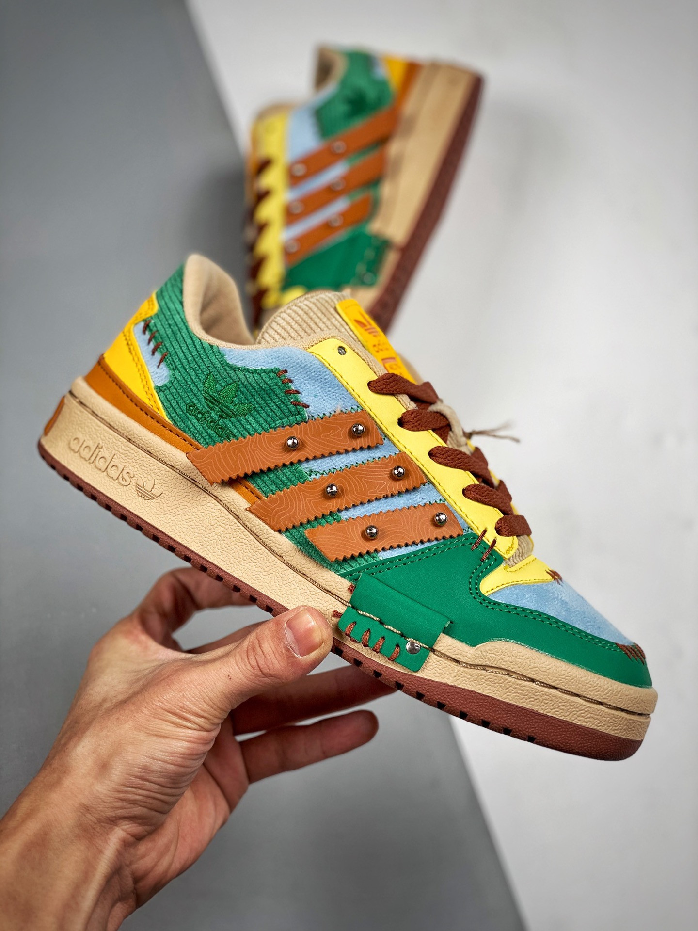 Melting Sadness x Adidas Forum Low Green Blue-Brown GW8725 For Sale