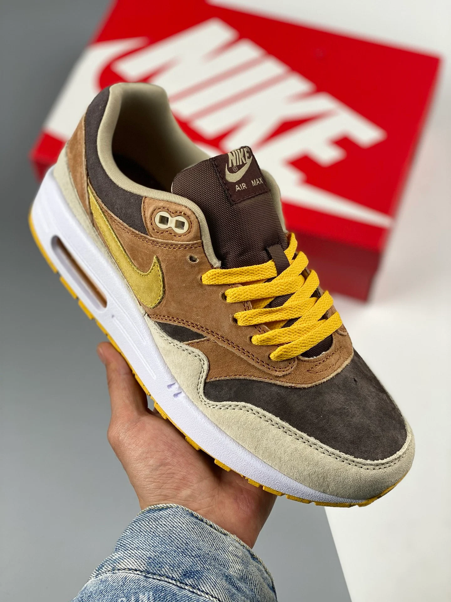 Nike Air Max 1 Ugly Duckling Pecan Yellow Ochre-Brown DZ0482-200 For Sale