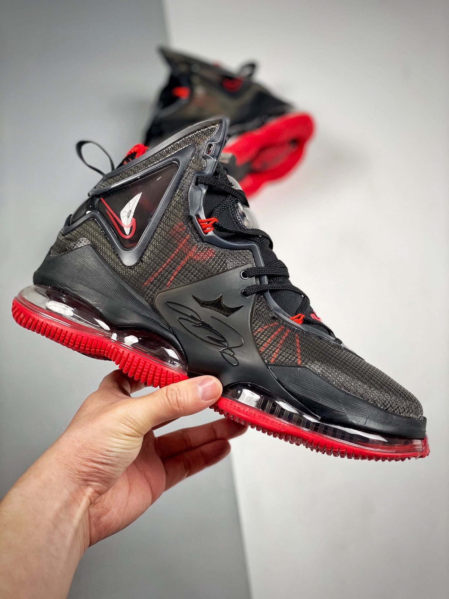 Nike LeBron 19 Bred Black Red DC9340-001 For Sale