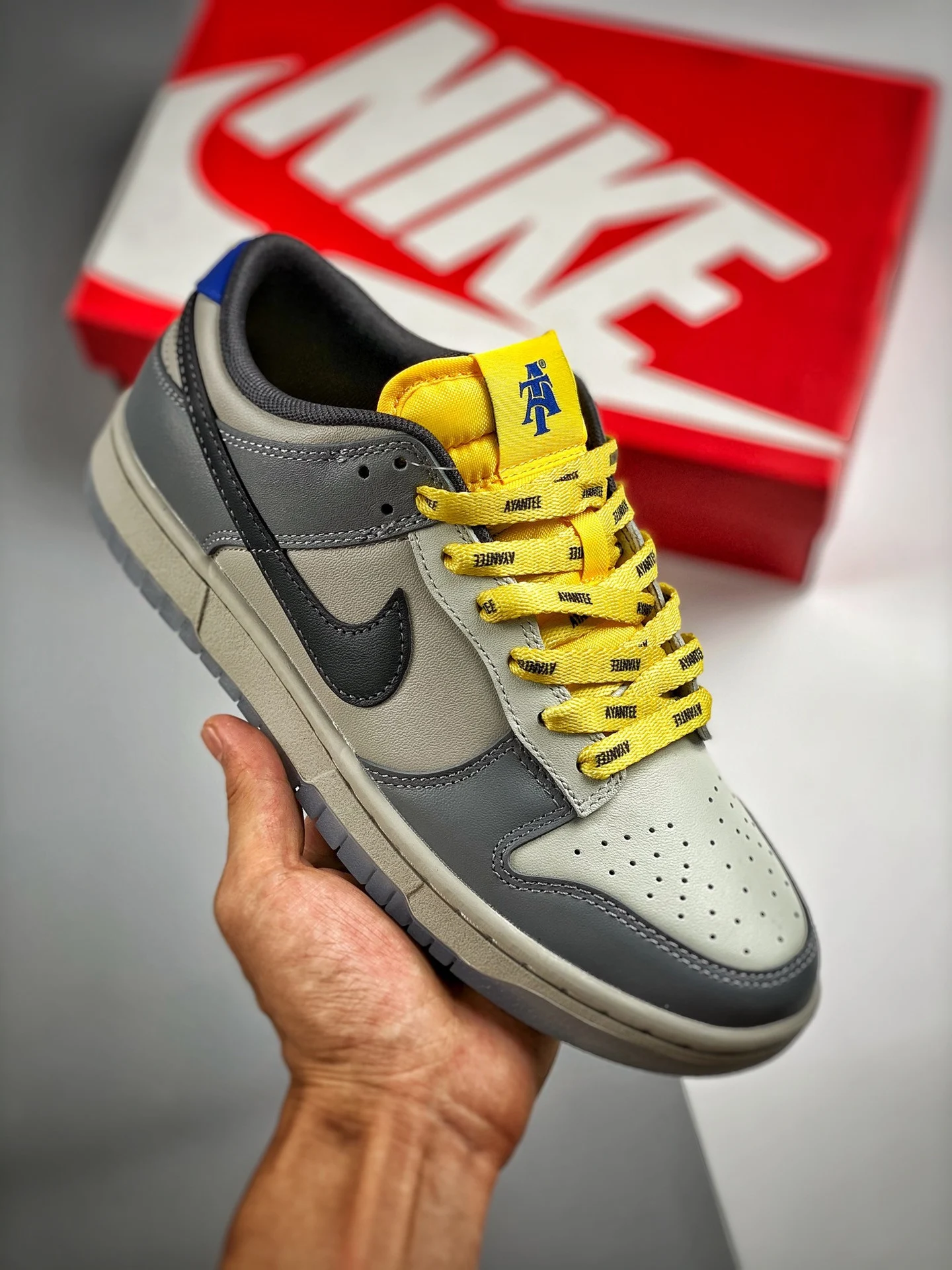 North Carolina A&T x Nike Dunk Low Cool Grey Yellow-Blue-Black-Sail For Sale