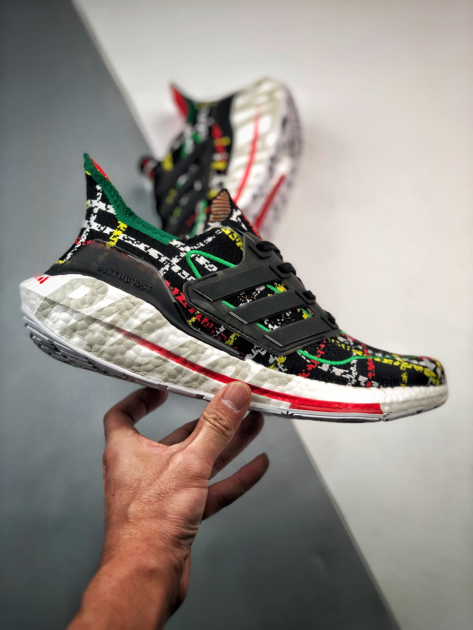 Palace x Adidas Ultra Boost 2021 Black Multi-Color For Sale