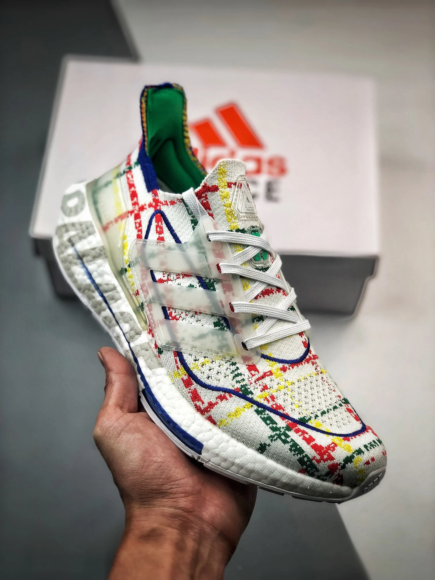 Palace x Adidas Ultra Boost 2021 White Multi-Color For Sale