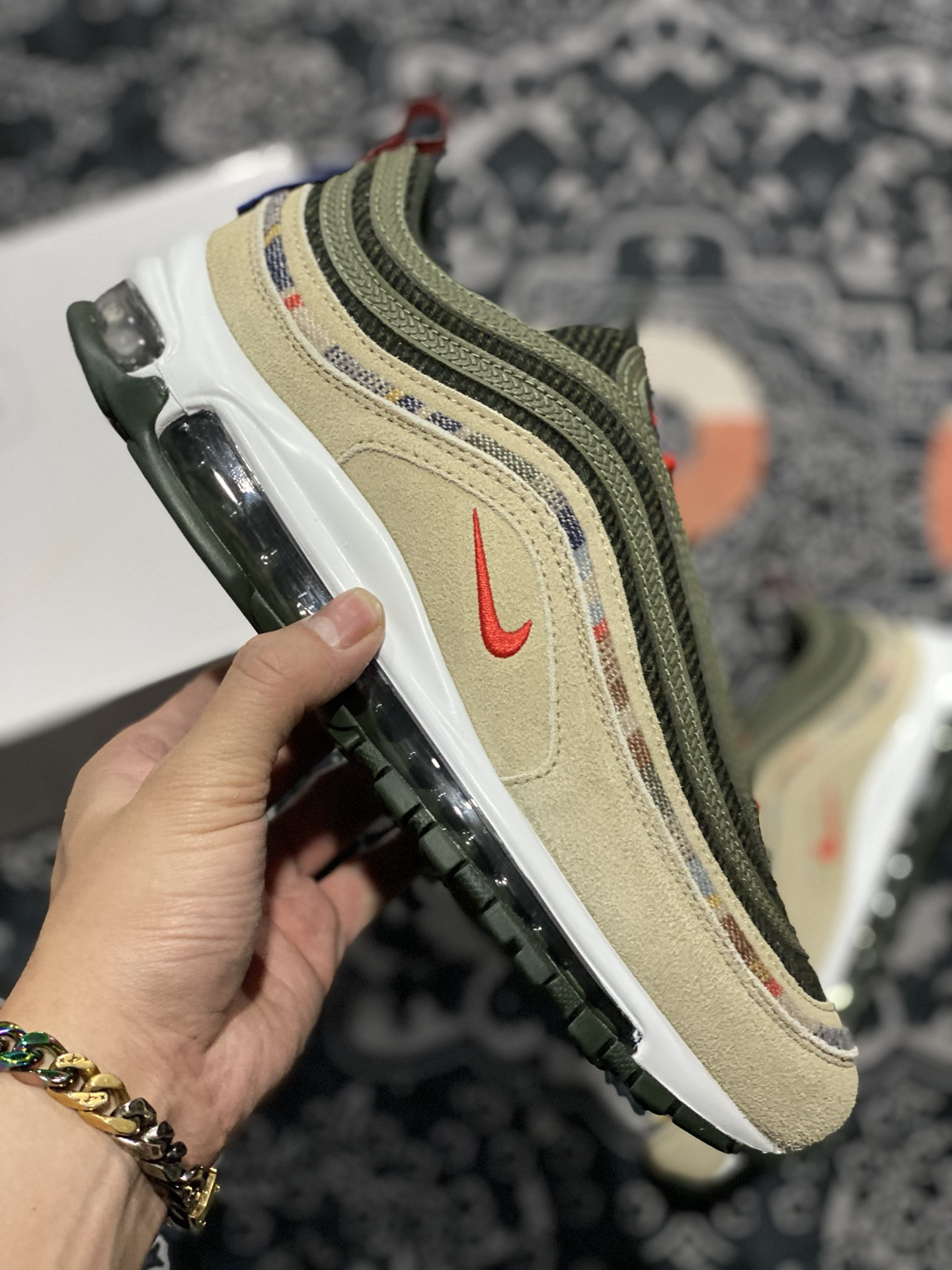 Pendleton x Nike Air Max 97 By You Black Olive For Sale