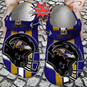 Baltimore Ravens Team Helmets Crocs Shoes OK