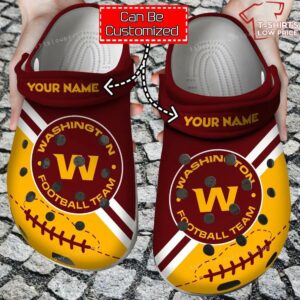 Washington Commanders Football Team Rugby Crocs Shoes LV