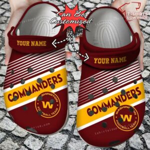 Washington Commanders Logo Football Crocs Shoes LX