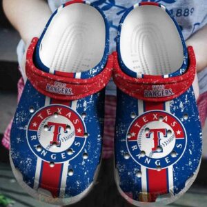 Texas Rangers White Blue Mlb Crocs Shoes JO