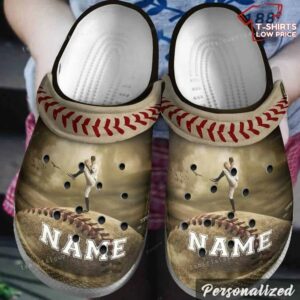 The Pitcher Baseball Ball Player Crocs Shoes TL