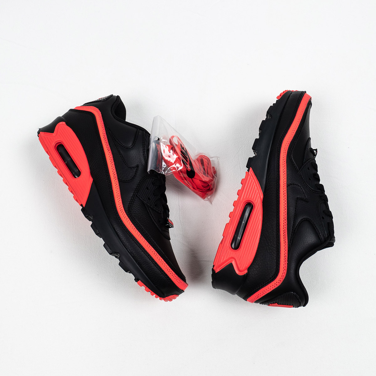Undefeated x Nike Air Max 90 Black Solar Red For Sale
