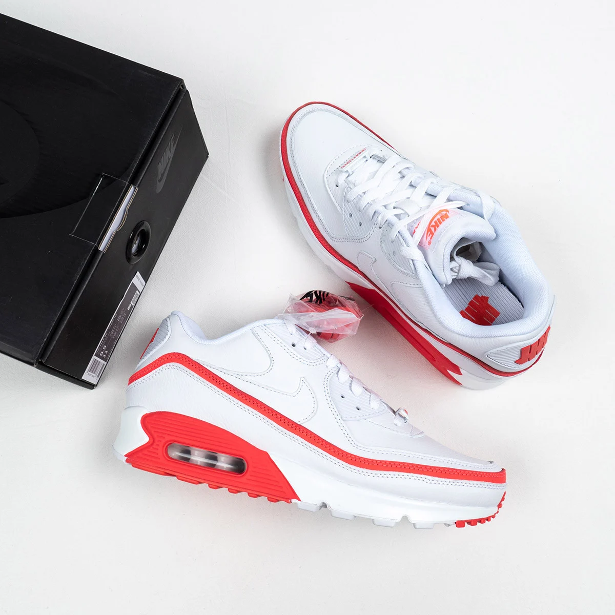 Undefeated x Nike Air Max 90 White Solar Red For Sale
