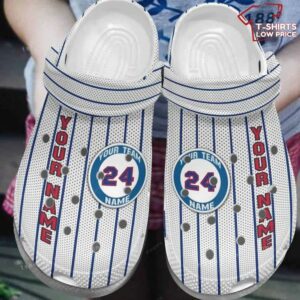 Uniform Custom Team Name Number 24 Baseball Crocs Shoes CW