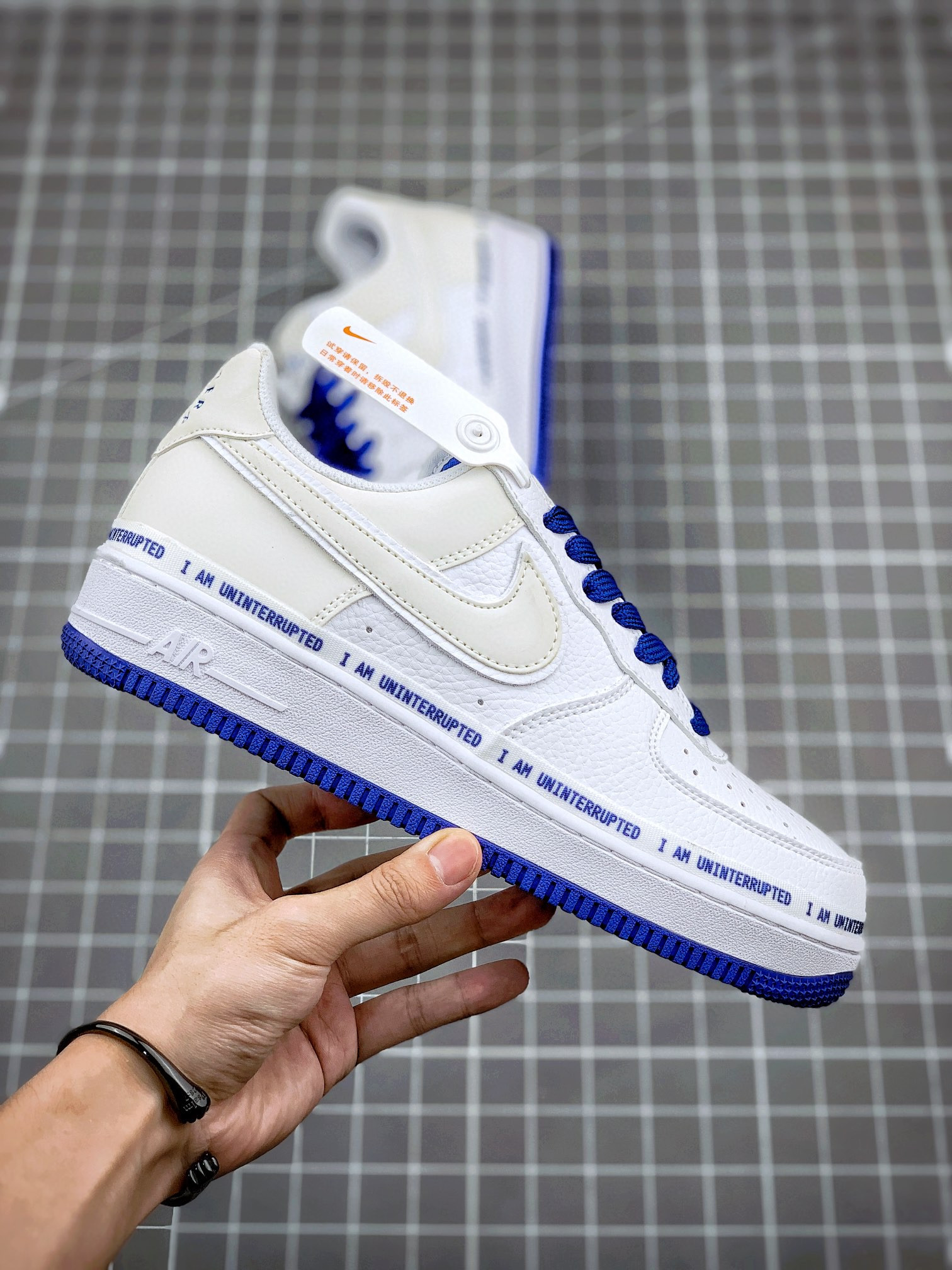 Uninterrupted x Nike Air Force 1 White Lapis Blue For Sale