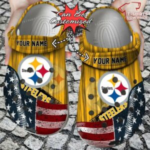 Us Flag Pittsburgh Steelers New Crocs Shoes AA