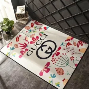 Gucci flower Rectangle Rug Home Decor Fashion Brand Area Carpet Luxury Door Mat