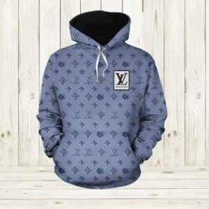 Louis Vuitton Blue Lv Type 906 Luxury Hoodie Fashion Brand Outfit