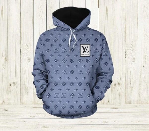 Louis Vuitton Blue Lv Type 906 Luxury Hoodie Fashion Brand Outfit