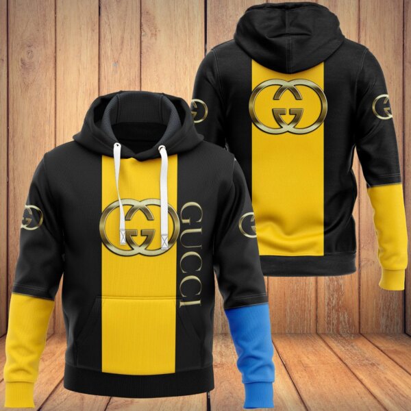Gucci Black Yellow Type 764 Hoodie Fashion Brand Outfit Luxury