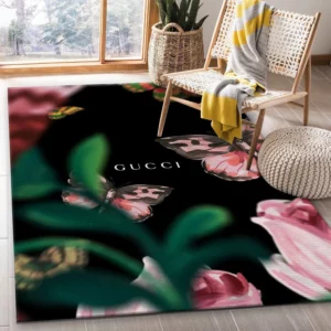 Gucci Flower Luxury Fashion Brand Rug Home Decor Area Carpet Door Mat