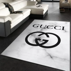 Gucci White Mat Luxury Fashion Brand Rug Area Carpet Door Mat Home Decor