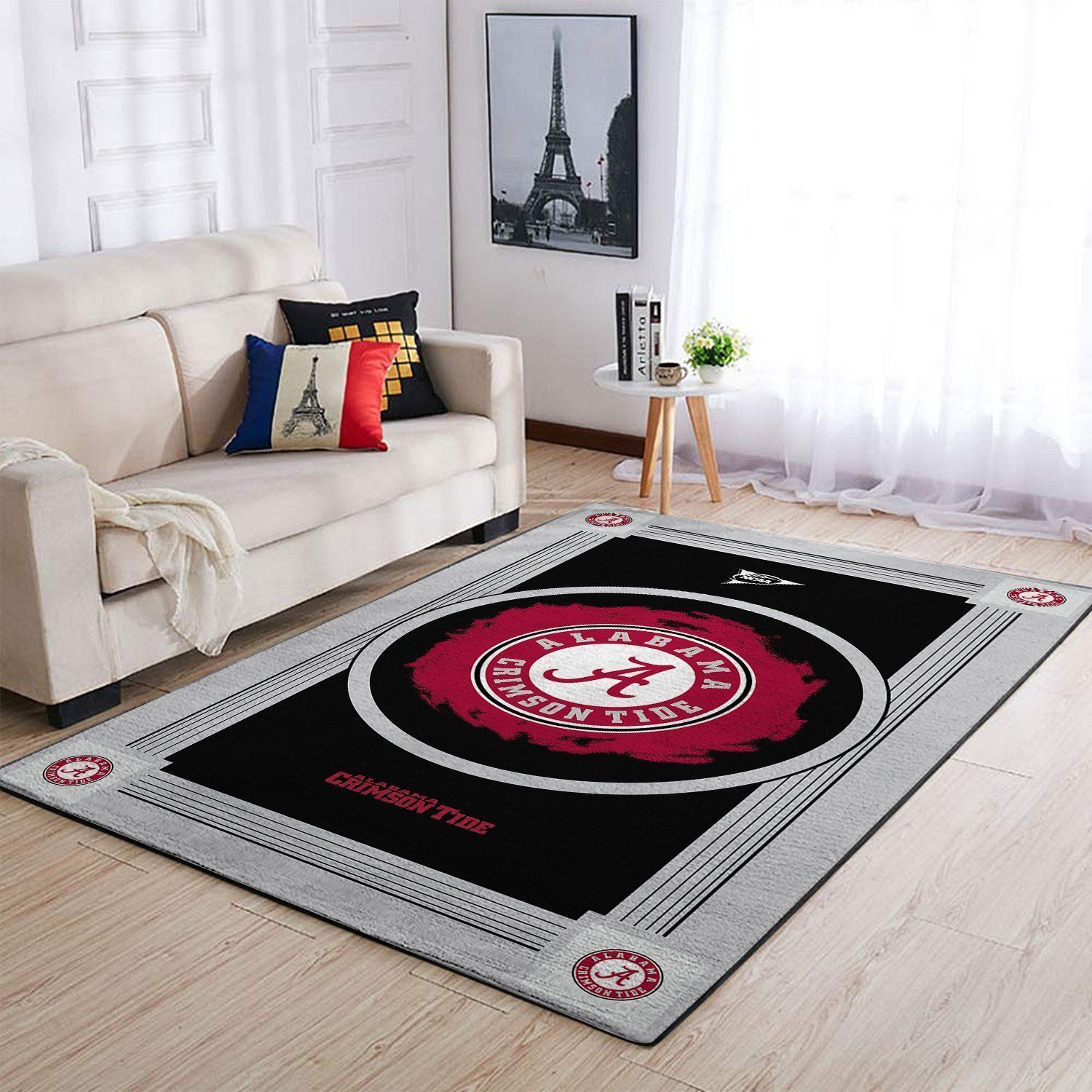 Alabama Crimson Tide Ncaas Team Logo Type 8215 Rug Home Decor Area Carpet Living Room