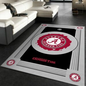 Alabama Crimson Tide Ncaa Team Logo Nice Rer Ru Type 8359 Rug Area Carpet Living Room Home Decor