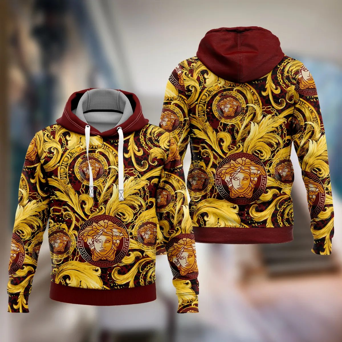Versace Golden Type 406 Hoodie Fashion Brand Outfit Luxury