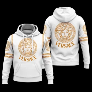 Versace White Golden Type 405 Hoodie Fashion Brand Outfit Luxury