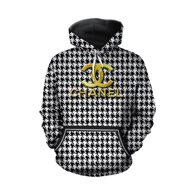 Chanel Black White Type 154 Luxury Hoodie Fashion Brand Outfit