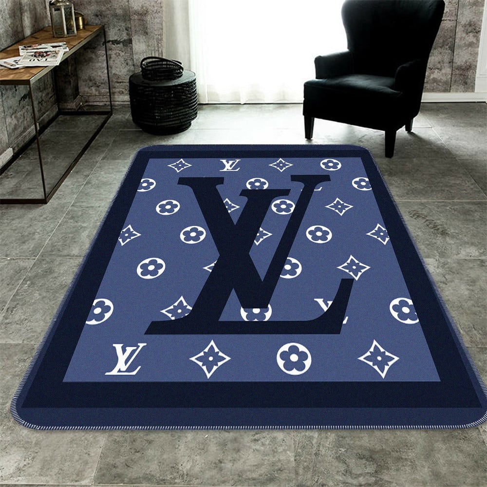 Louis Vuitton Rectangle Rug Home Decor Area Carpet Door Mat Luxury Fashion Brand