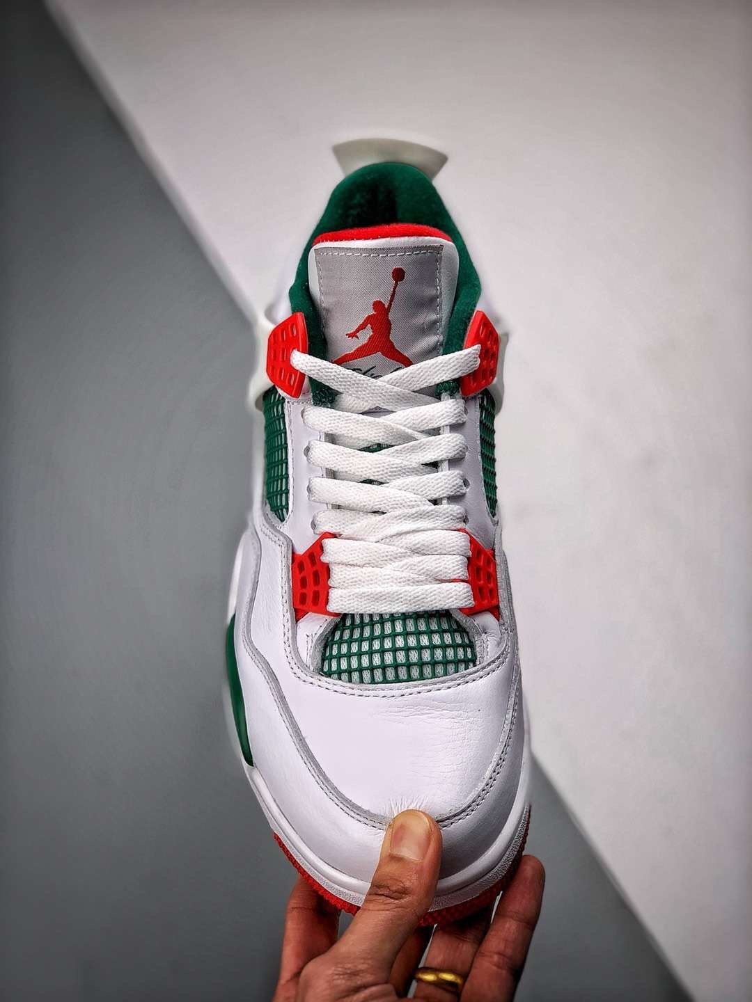 Air Jordan 4 Retro Do The Right Thing White Gorge Green-Varsity Red For Sale