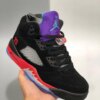 Air Jordan 5 Top 3 Black Fire Red-Grape Ice-New Emerald For Sale