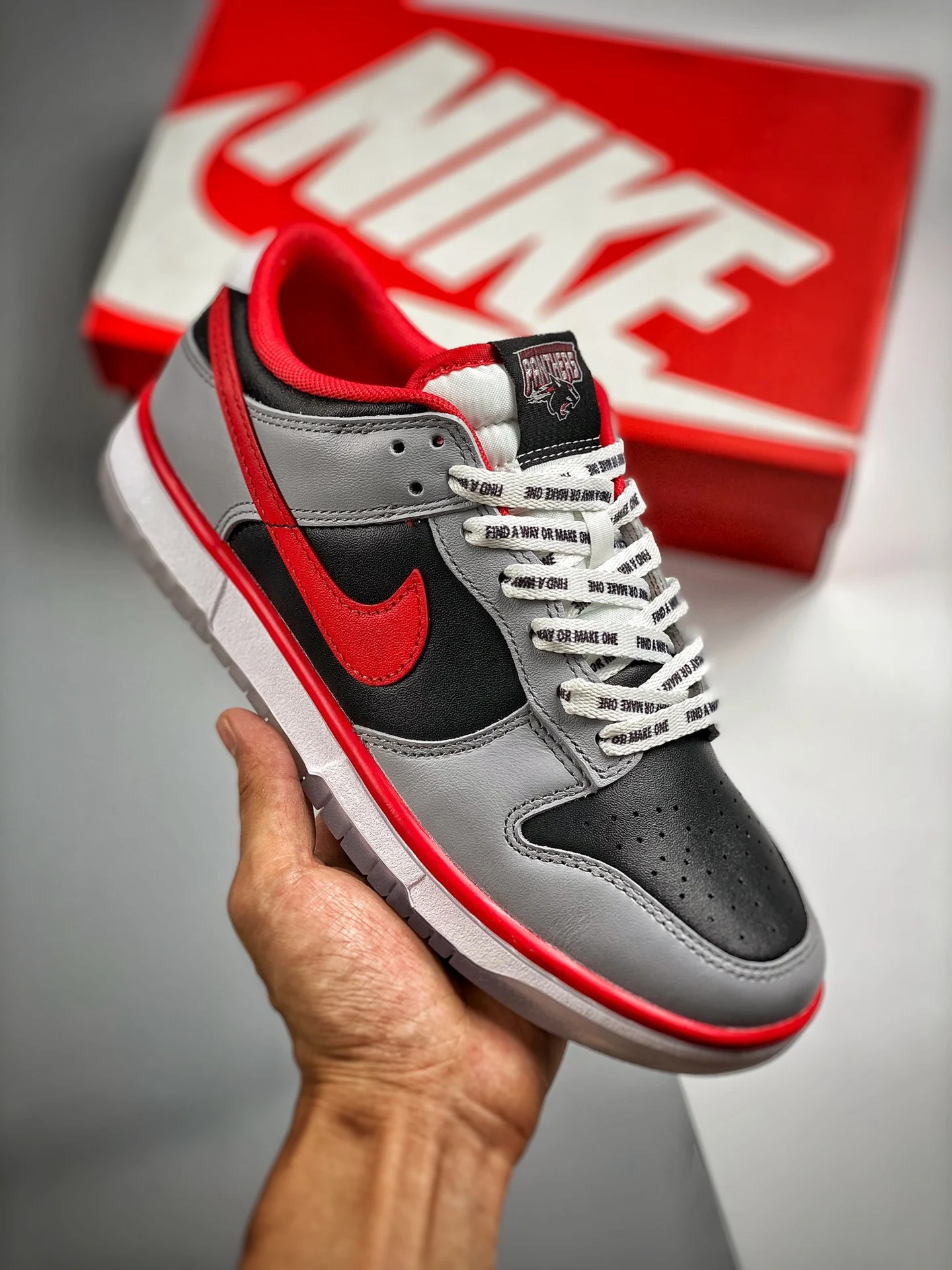 CAU x Nike Dunk Low Black Team Scarlet-Classic Charcoal DR6189-001 For Sale
