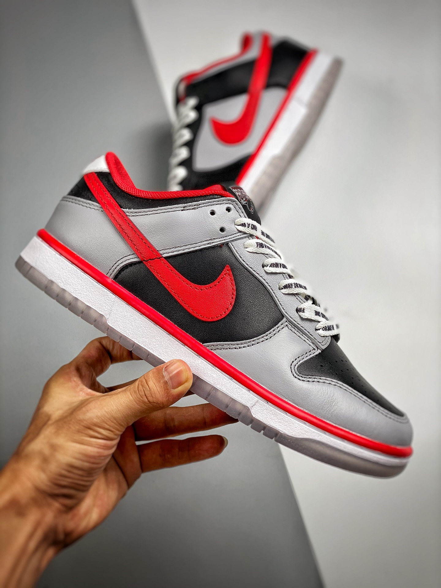 CAU x Nike Dunk Low Black Team Scarlet-Classic Charcoal DR6189-001 For Sale
