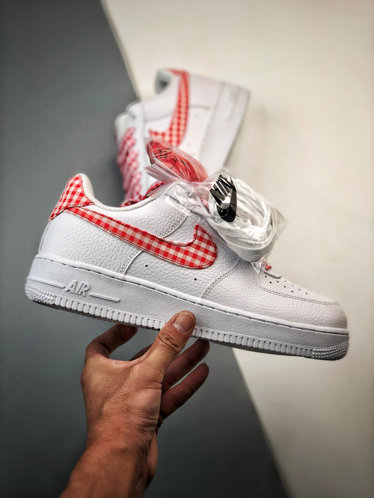 Nike Air Force 1 Low Red Gingham DZ2784-101 For Sale