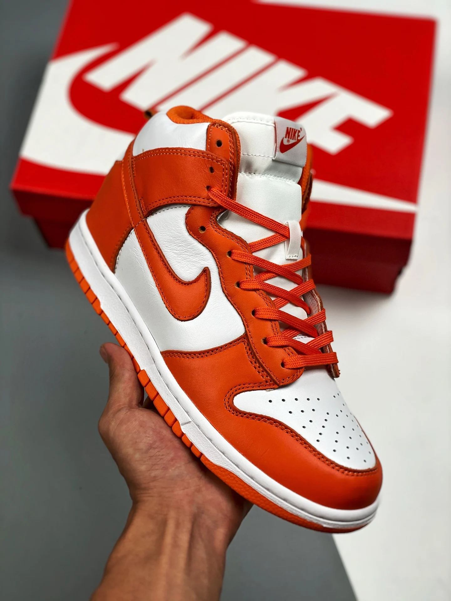 Nike Dunk High Syracuse White Orange Blaze For Sale