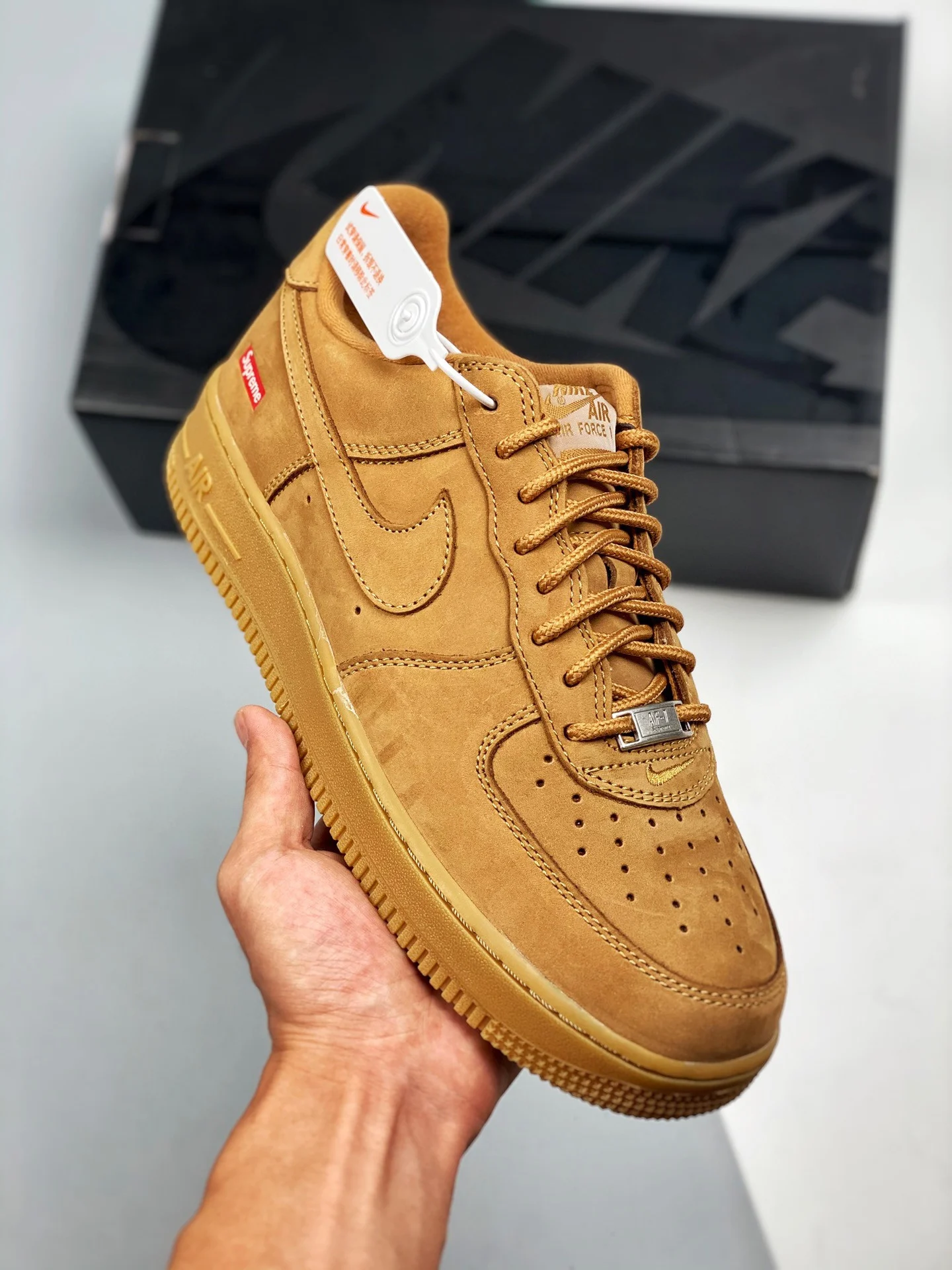 Supreme x Nike Air Force 1 Low Flax For Sale