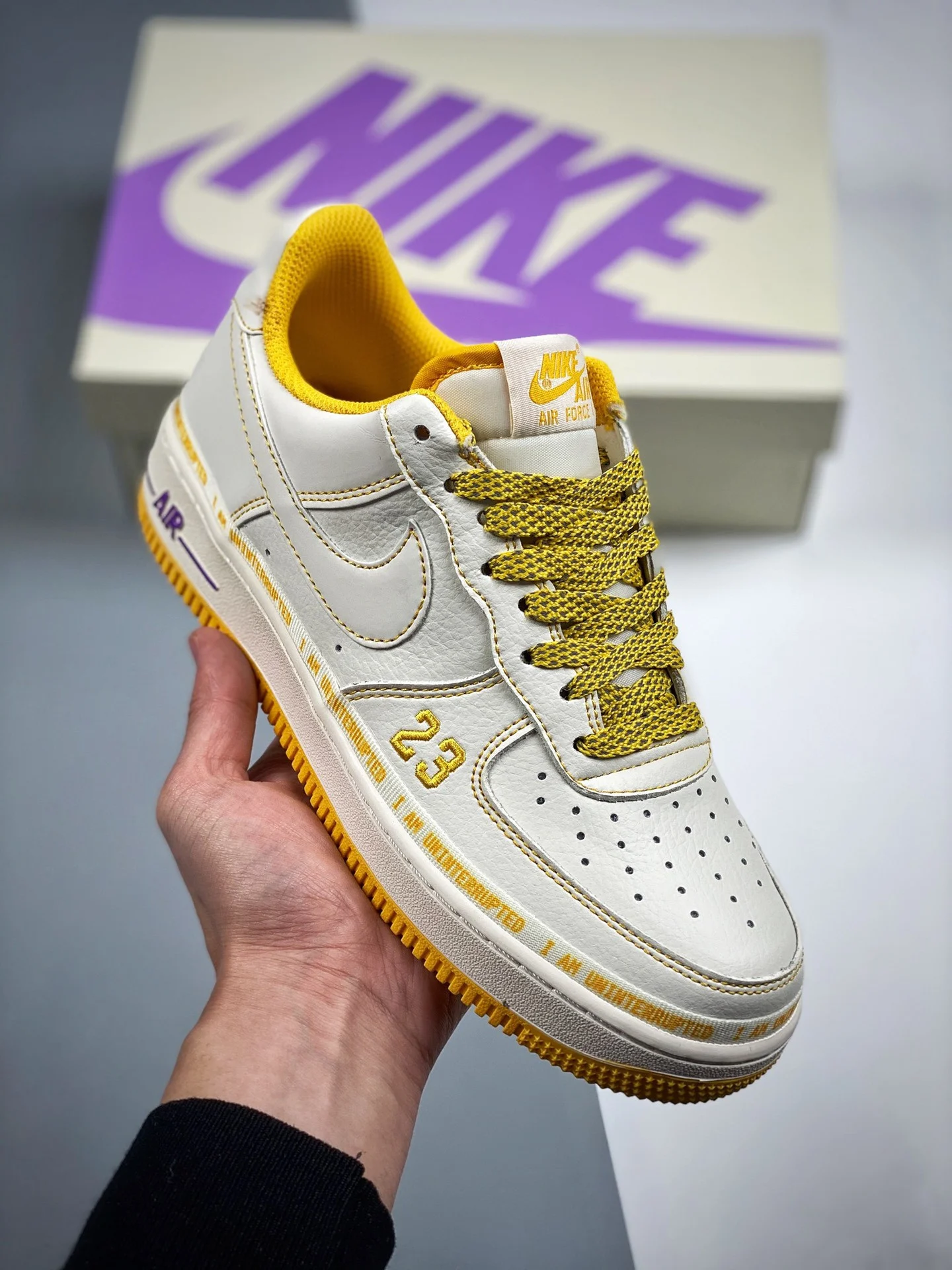 Uninterrupted x Nike Air Force 1 White Yellow For Sale