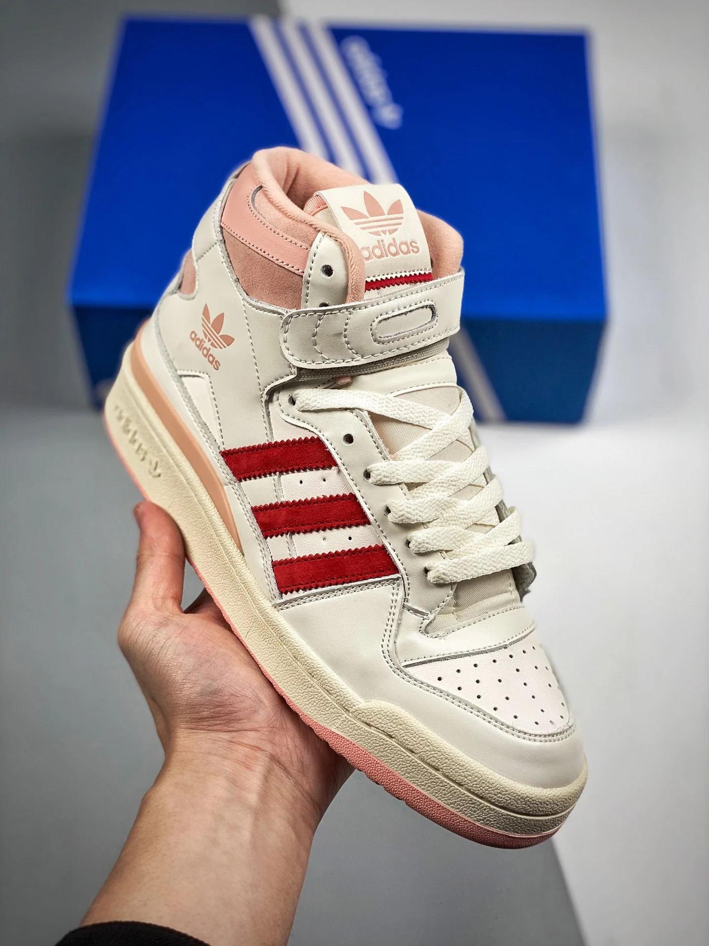 Adidas Forum 84 High Off White Pink Glow-Vivid Red For Sale