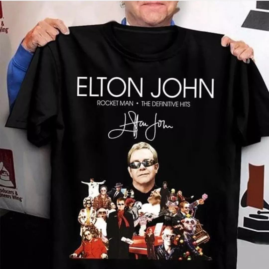 Elton John Rocket Man The Definitive Hits Type 615 T Shirt