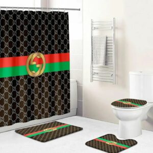 Gucci Stripe Bathroom Set Hypebeast Bath Mat Home Decor Luxury Fashion Brand