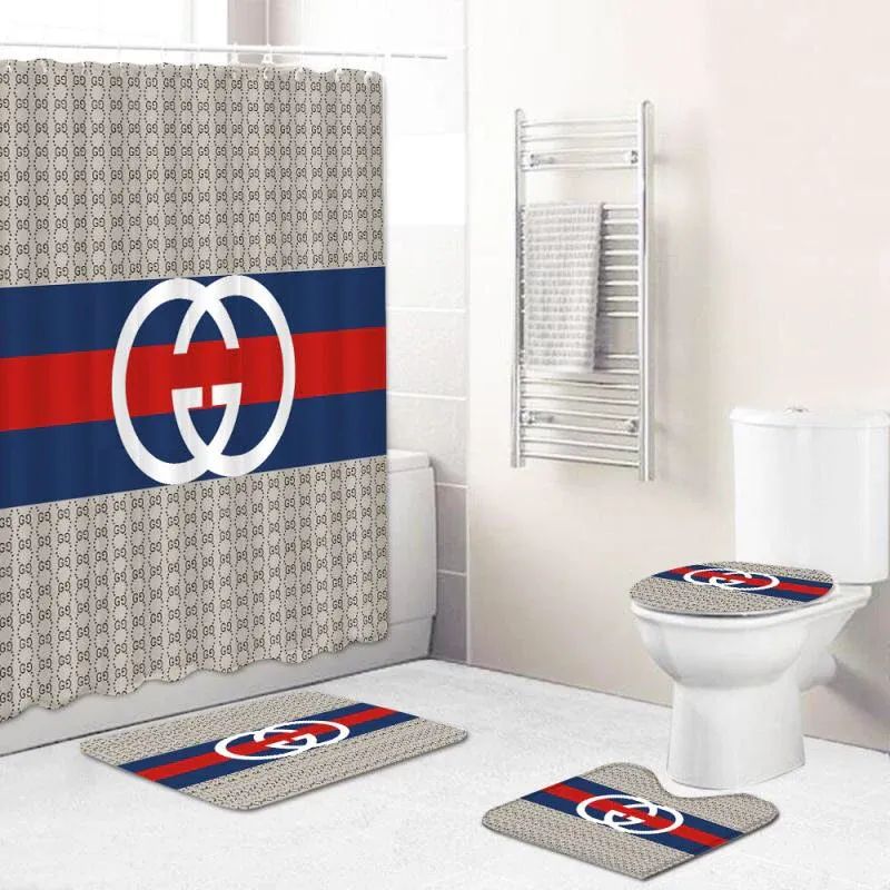 Gucci Stripe Bathroom Set Hypebeast Bath Mat Home Decor Luxury Fashion Brand