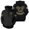 Gianni Versace Black Type 1111 Hoodie Outfit Fashion Brand Luxury