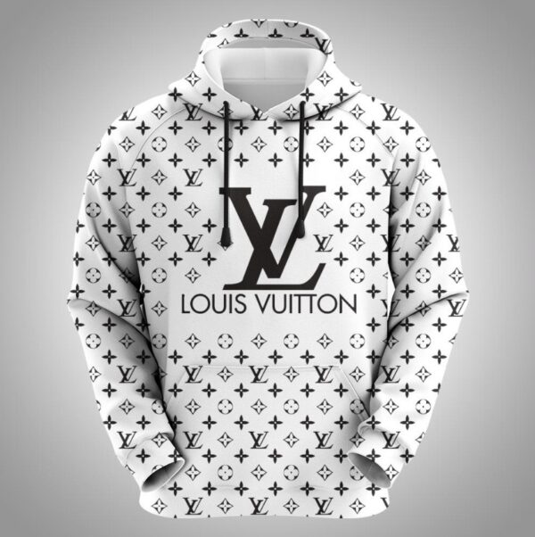 Louis Vuitton Black White Lv Type 910 Hoodie Fashion Brand Luxury Outfit