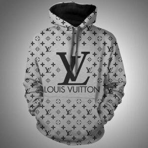 Louis Vuitton Grey Lv Type 874 Hoodie Outfit Fashion Brand Luxury