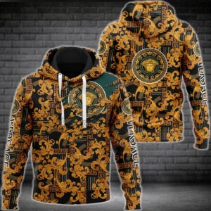Gianni Versace Gold Type 796 Hoodie Fashion Brand Outfit Luxury