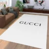 Gucci White Luxury Fashion Brand Rug Area Carpet Door Mat Home Decor